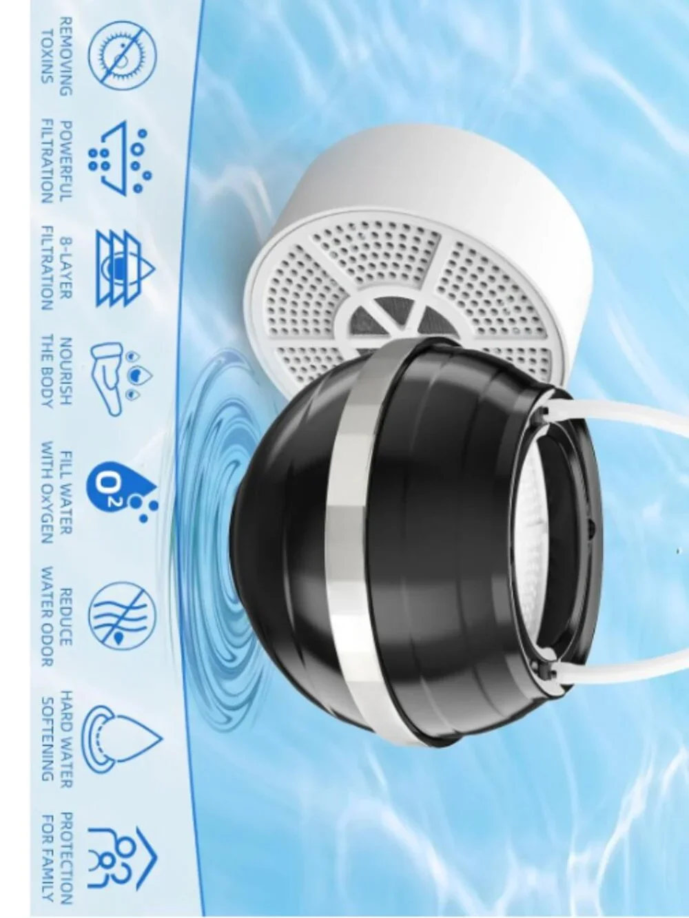 Bath Filter for Tub- BPA-free (black)